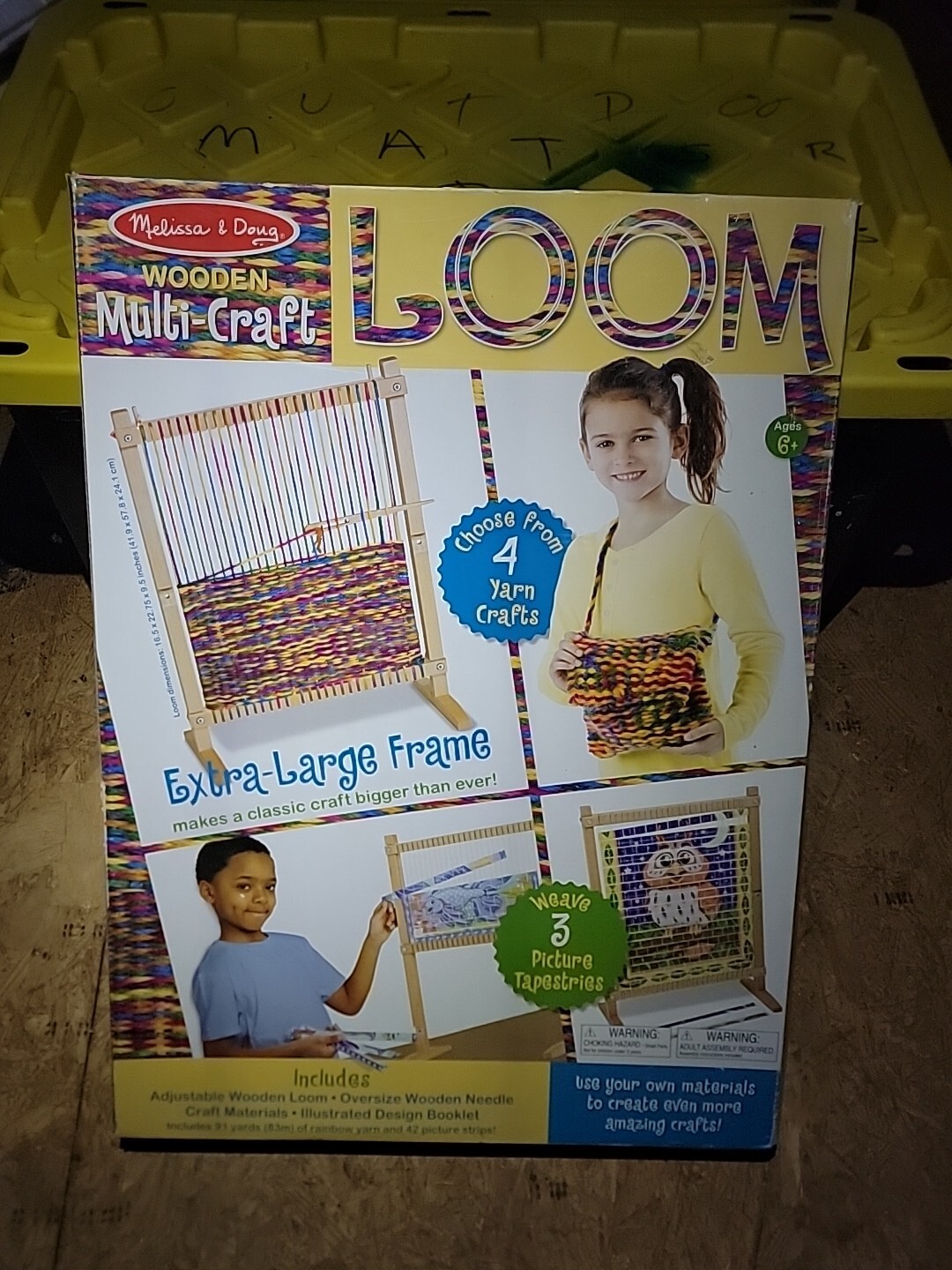 New Mellissa Doug Wooden Multi Craft Weaving Loom Kit large