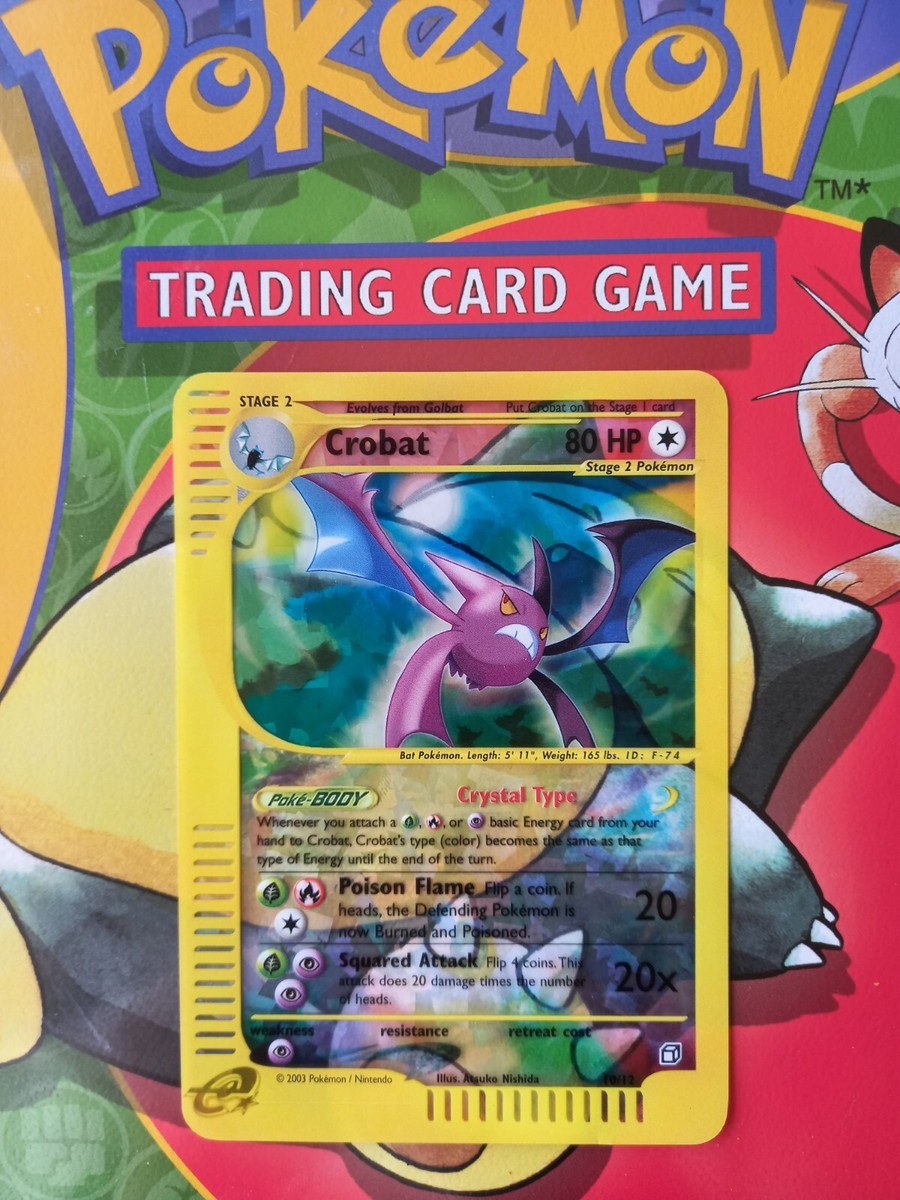 Crystal Crobat 10/12 Box Topper Jumbo Oversized Skyridge Pokemon