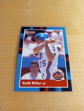 1988 DONRUSS #562 KEITH MILLER New York Mets ROOKIE Baseball Card, 2nd Base (NM)
