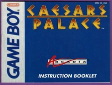 Caesars Palace (Nintendo Game Boy, 1989) Instruction Booklet ONLY