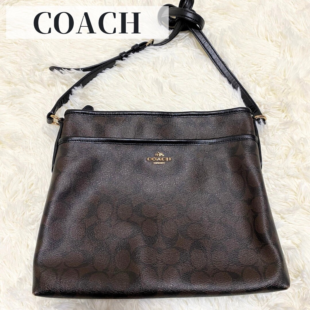 Coach Signature Shoulder Bag Crossbody Pouch F58297 From Japan | eBay