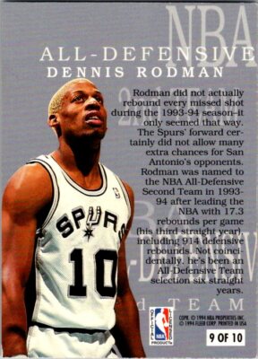 1994-95 Fleer Dennis Rodman #9 | eBay