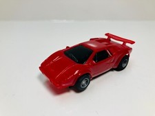 TYCO LAMBORGHINI Slot Car  SOLID RED NO painted accents  NEW NONE BETTER