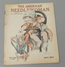 1924 The American Needlewoman, April. Original. Craft Magazine.