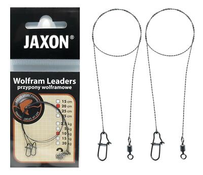 Jaxon Wolfram Vorfach Super Dünn Raubfischvorfach Tungsten Karabiner bis 20kg