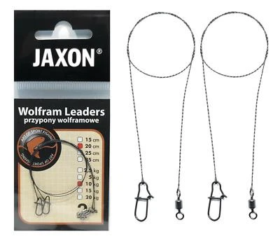 Jaxon Wolfram Vorfach Super Dünn Raubfischvorfach Tungsten Karabiner bis 20kg