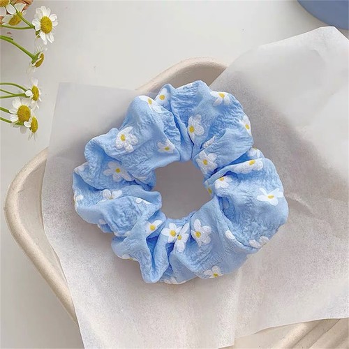 Cravatte per capelli scrunchies motivo floreale diversi colori scrunchies cravatta schiena 1 pezzo - Foto 4 di 16