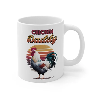 A HOME 4 EVERYTHING Chicken Daddy Mug Chicken Lover Owner Father's Day Birthday Gift Coffee Cup