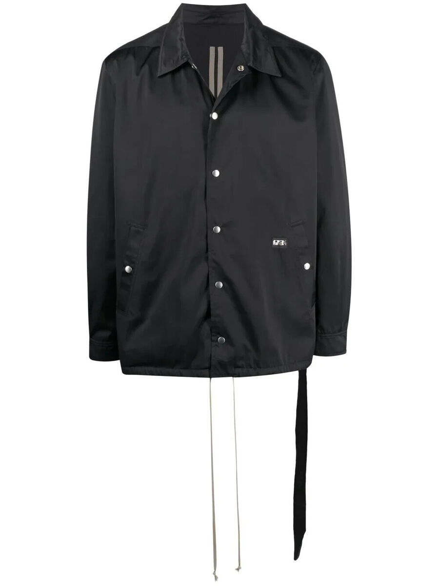 Drkshdw L87801 Rick Owens Mens Black Snap Front Jacket Size Drkshdw L87801 Rick Owens Mens Black Snap Front Jacket Size