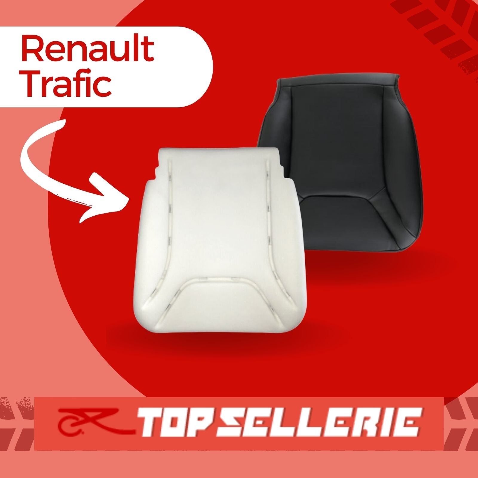 Mousse d'assise Renault Trafic réparer un siège affaissé et usé 2001 à 2014