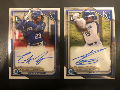2024 Bowman Chrome Tony Ruiz 1st Auto Kansas City Royals | eBay
