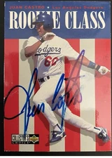 1996 Upper Deck Signed Juan Castro Dodgers Rookie Autographed Card LA DODGERS 