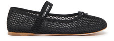 MIU MIU Black Fishnet Ballerina Flats New  Authentic