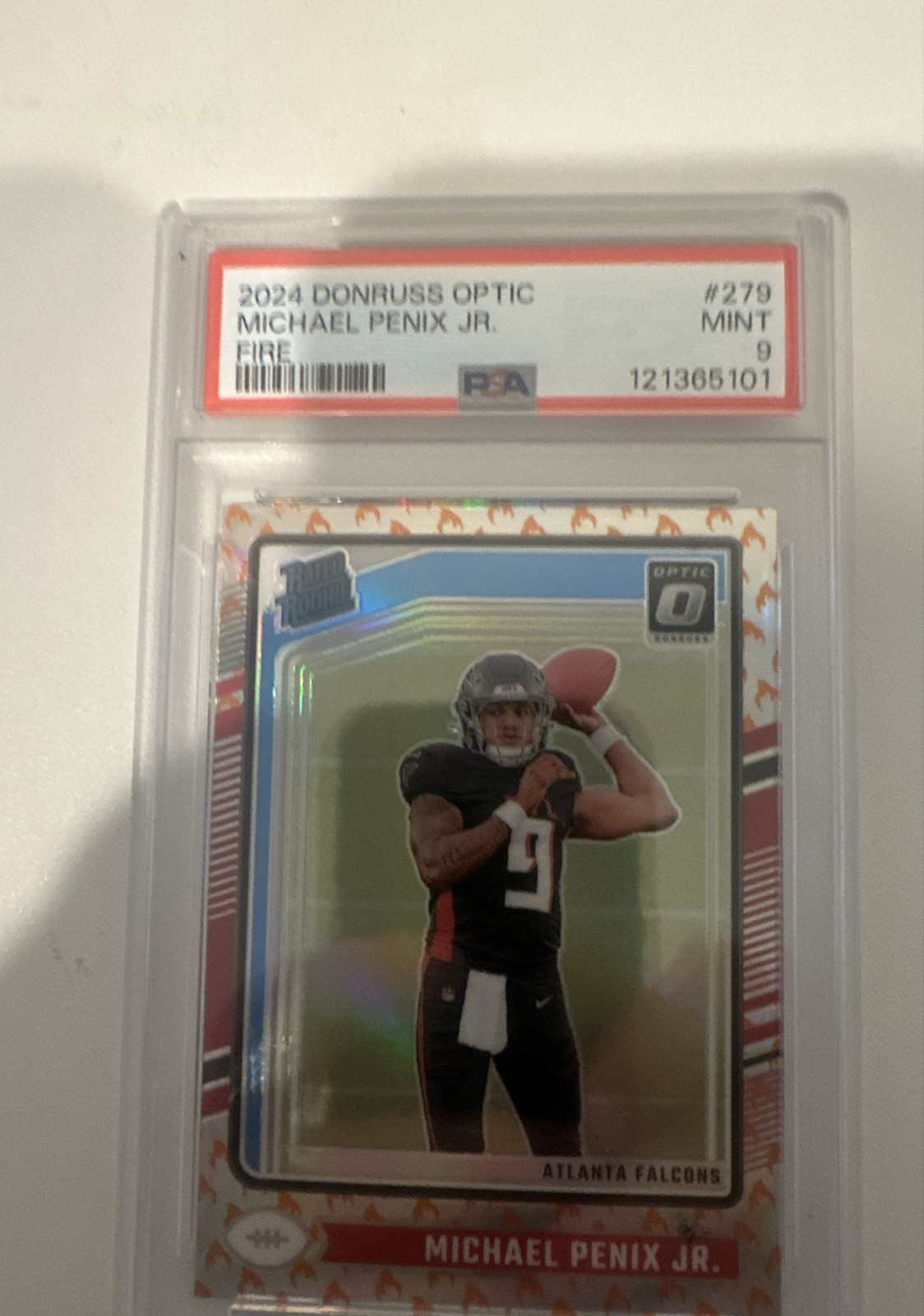 2024 Panini Donruss Optic - Rated Rookie Michael Penix Jr. #279 Fire Prizm (RC)