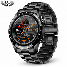 Montre Connectée LIGE Homme Bluetooth Appels Smartwatch IP67 Écran Tactile 1.3"