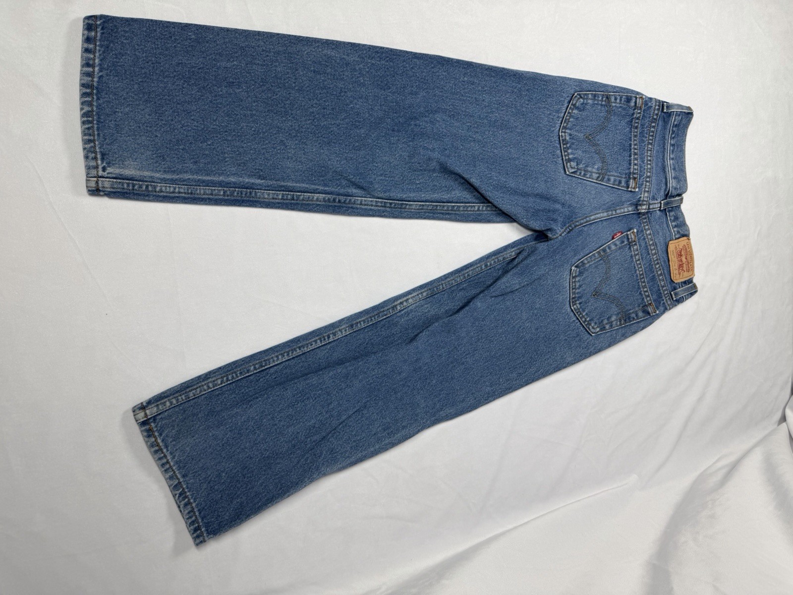 Levi's 550 Jeans Boys 12 Relaxed Cotton Straight Leg Medium Wash Denim Blue thumbnail 12