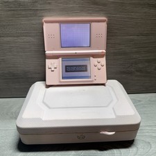 Nintendo DS Lite Pink Console Stylus  Nerf Case WORKS TESTED - READ