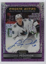 2021-22 O-Pee-Chee Platinum Rookie Violet Pixels Lane Pederson #R-LP Auto 2y5