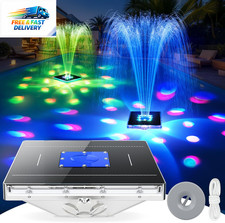 Solar Pool Fountain with Light Show,2026 Upgr...