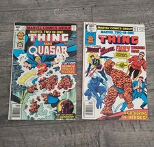 Lot Of 2 - Marvel Comics Group The Thing Comic Books/ Vintage/ 70s 