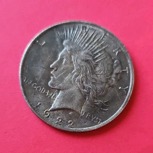 1922 Peace Dollar $1 Silver Coin Circulated Business Strike 0.9 Fineness