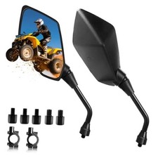 ATV Mirrors, 8MM 10MM Universal Motorcycle Side Mirrors with 7/8" Black