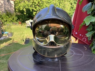 Original Feuerwehrhelm Frankreich F1 Gallet Sapeurs Pompier obsolet ausge