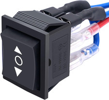12V Polarity Reverse Switch Momentary 6 Pin On -Off- On RV Jack Switch Motor C