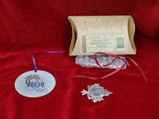 2 Longaberger Basket Tie On It Begins With A Dream & Holiday 25TH ANNIVERSARY