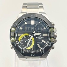 Casio EDIFICE Bluetooth Watch Quartz Digital Black Steel Used From Japan