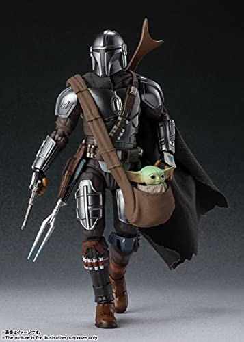 Bandai S.H.Figuarts Mandalorian & Grogu Star Wars 5,9 Zoll Figur Aus Japan-image