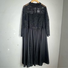 NWT Torrid Lace Long Sleeve Mock Neck Midi Dress Black size 24