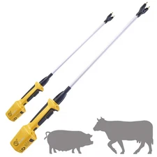 Rechargeable Livestock Prod - 43 Inch Flexible Shaft for Cows, Dogs, Animal