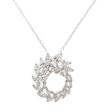 Swarovski Silver Necklace Louison Czech White Crystal Jewellery - NEW GENUINE