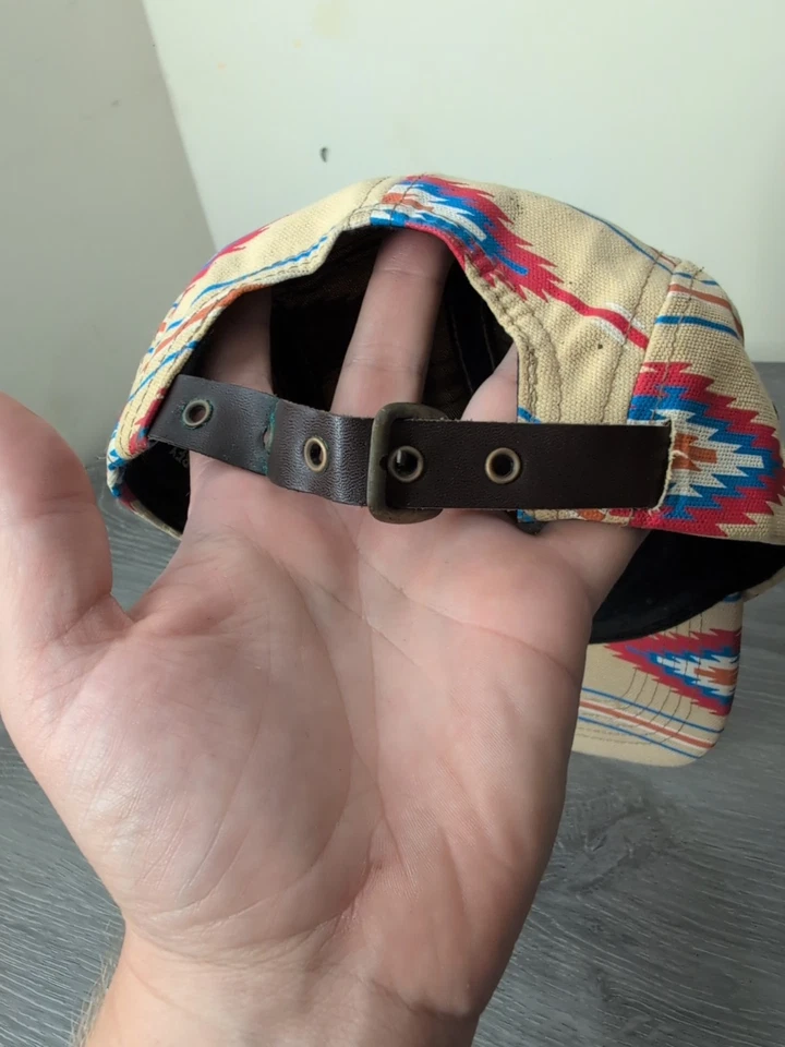 Шляпа мужская Obey Propaganda 5 панелей бежевая ацтекская племенная кепка с ремешком сзади - Изображение 3 из 4