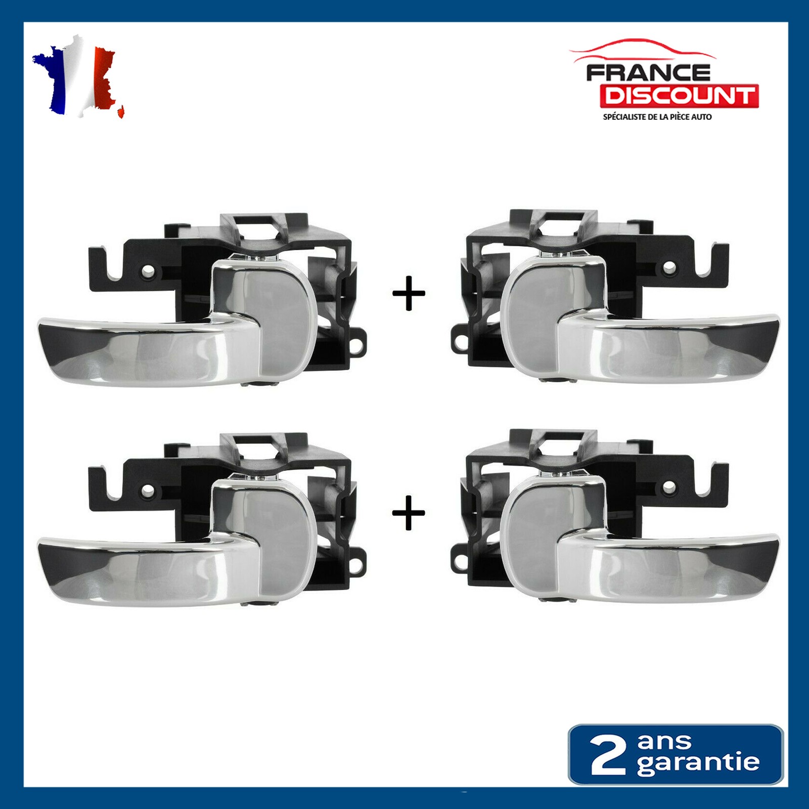 Kit 4 Poignées Intérieures 806704X02A pour Réparer les Portières de Nissan Navara