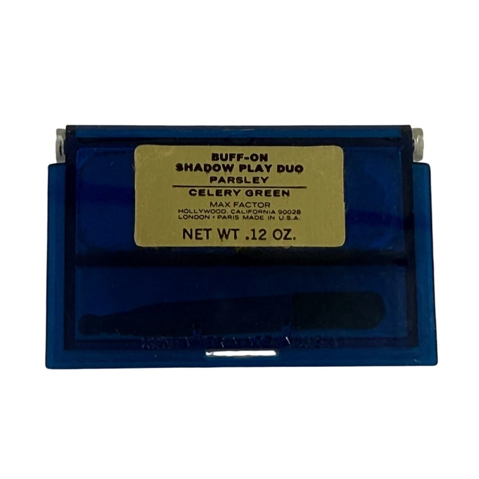 Vintage Max Factor Buff On Shadow Play Duo Parsley Celery Green Eyeshadow - Image 2 of 2