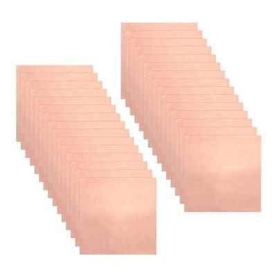 Feuilles de cuivre conducteur unilatéral 100x100x0,05mm pour crafts 30 pcs - Photo 1/4