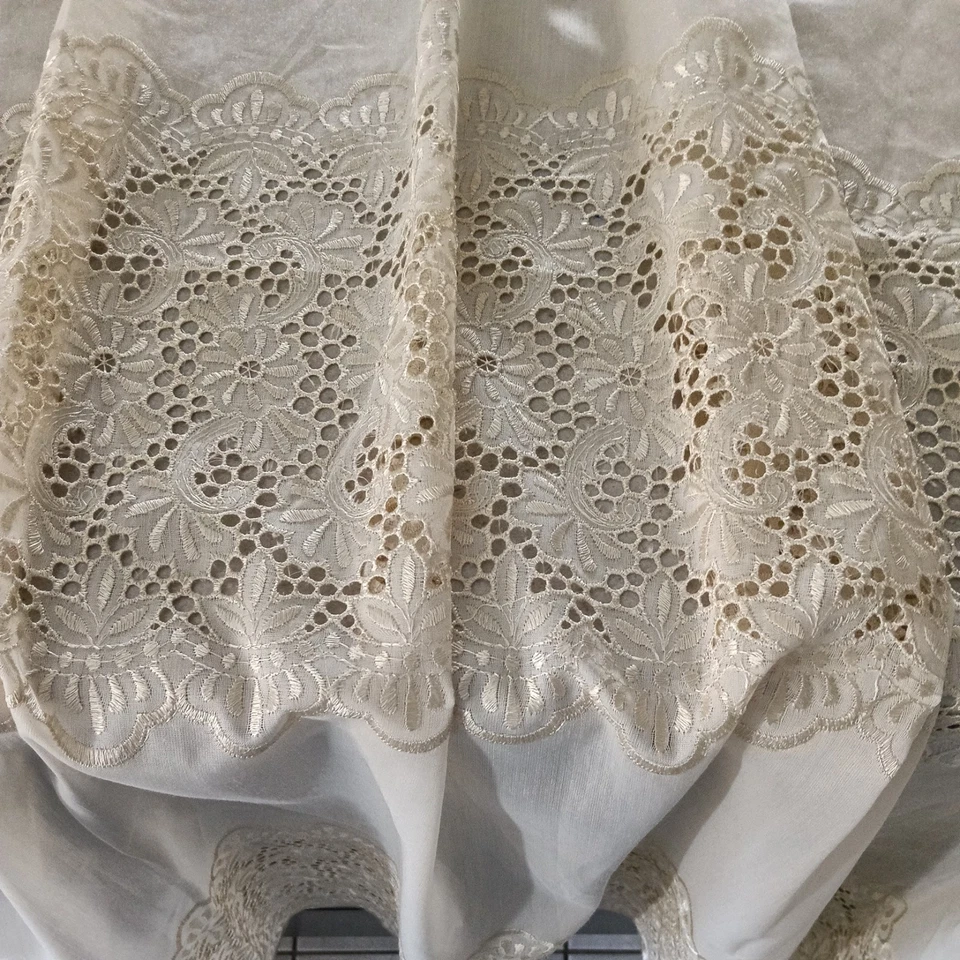 Vintage Lace Curtain Or Wedding Dress Material - image 2 of 4