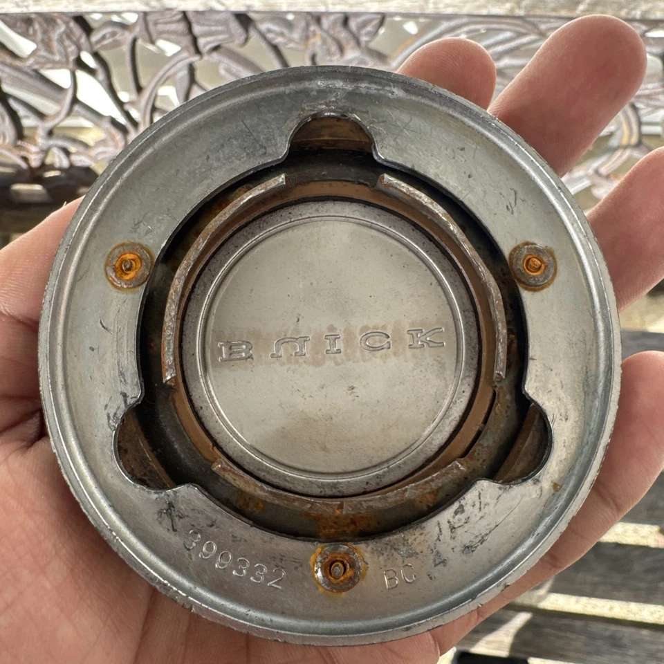 1968-1977 OEM Buick Skylark GS GSX Comfort Grip Steering Wheel Horn Button Brown - Image 3 of 4