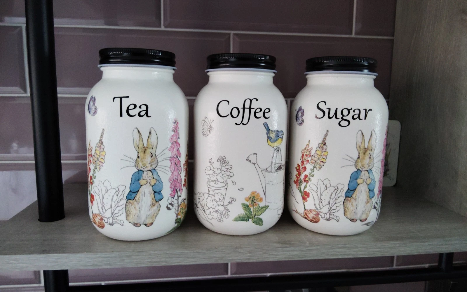 Peter Rabbit Kitchen Canister, Tea, Coffee, Sugar Jars.
Opens in a new window or tab