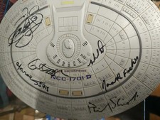 Star Trek: Next Generation Main Cast Podpisany autograf, zaginiony Brent Spiner