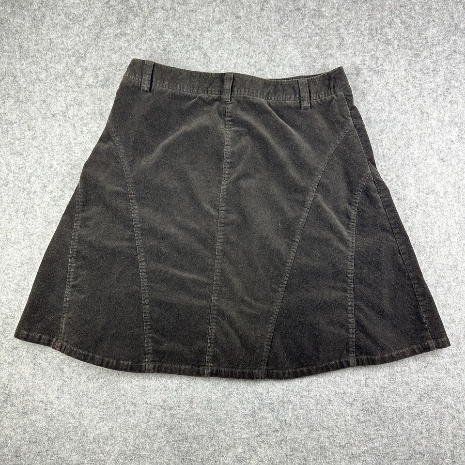 Bass Skirt Womens 14 Brown Corduroy Flare Short Chocolate Y2K Preppy Country - Image 4 of 4