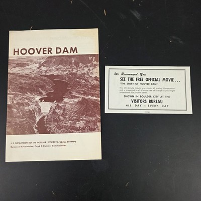 Vintage Hoover Dam Booklet Brochure 1965 US Dept Interior Bureau Reclamation