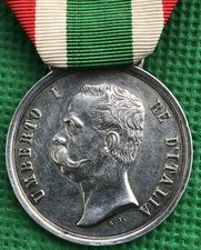 medaglia Unita D’Italia 1848 1870 Re Umberto I Medagliere Savoia Variante S.J