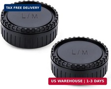 JJC 2-Pack Body Cap  Rear Lens Cap Cover for Leica M Mount Camera and Lens