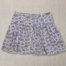 OshKosh B gosh Girls Floral Button Front Skort Skirt Size 6X Cottagecore