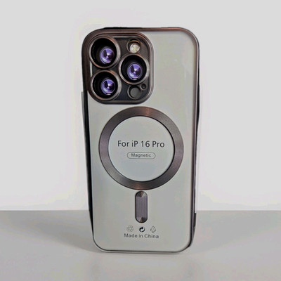Schutzhülle magnetisch MagSafe Qi kabellos schwarz/transparent für iPhone 16 Pro