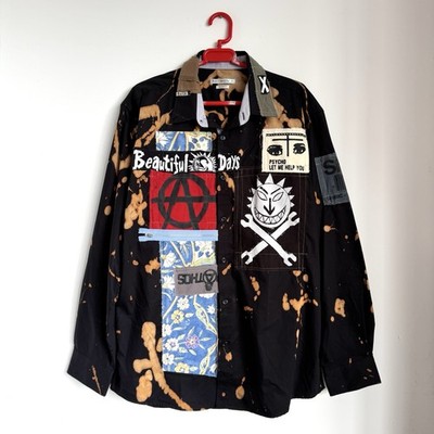 Levellers Shirt Size XL Custom Long Sleeve Black Folk Punk Stage Handmade