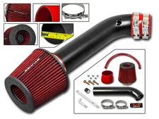 Short Ram Air Intake Kit MATT BLACK + RED Filter for 93-97 Del Sol 1.5L/1.6L L4